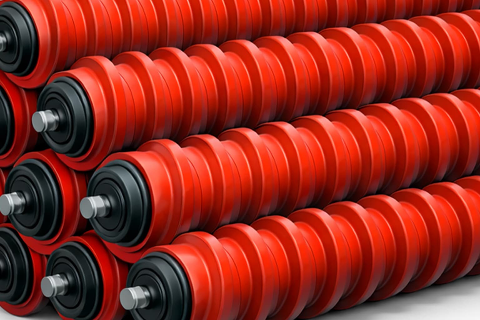 Spiral disc rollers